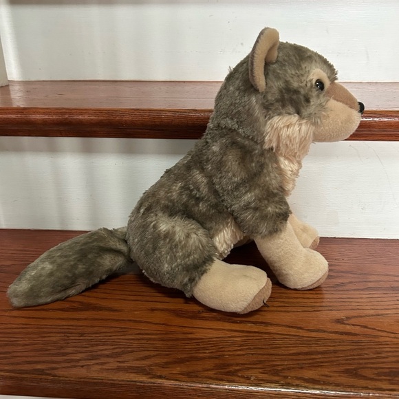 Wild Republic Gray Wolf 12” Soft Plush Stuffed Animal Toy Soft Fluffy Cuddly - Picture 9 of 10
